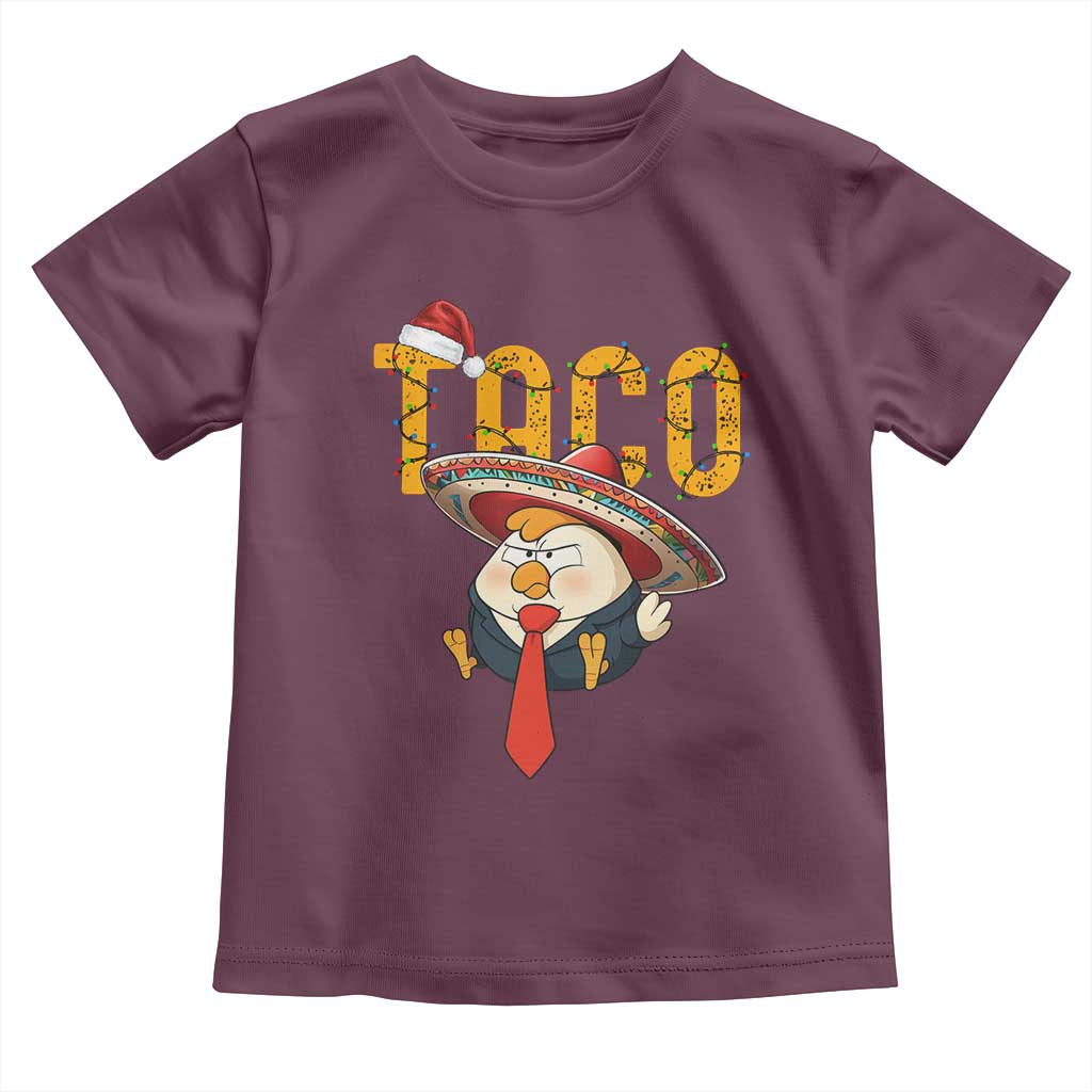 Funny Taco Trump Mexican Christmas Toddler T Shirt TS14 Maroon Print Your Wear