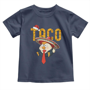 Funny Taco Trump Mexican Christmas Toddler T Shirt TS14 Navy Print Your Wear