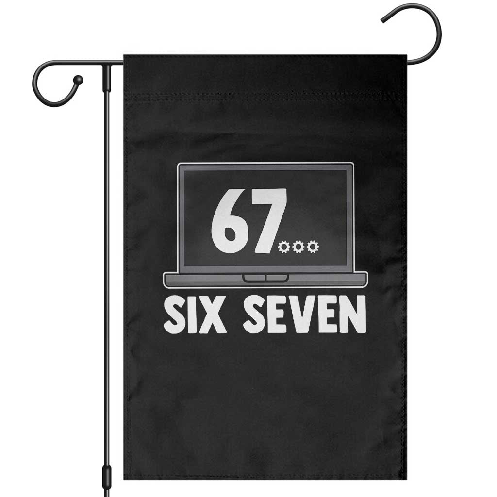 67 Six Seven Meme Garden Flag Funny Tech Support TS14 Black Print Your Wear