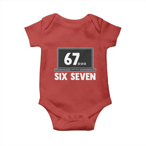67 Six Seven Meme Baby Onesie Funny Tech Support TS14 Red Print Your Wear