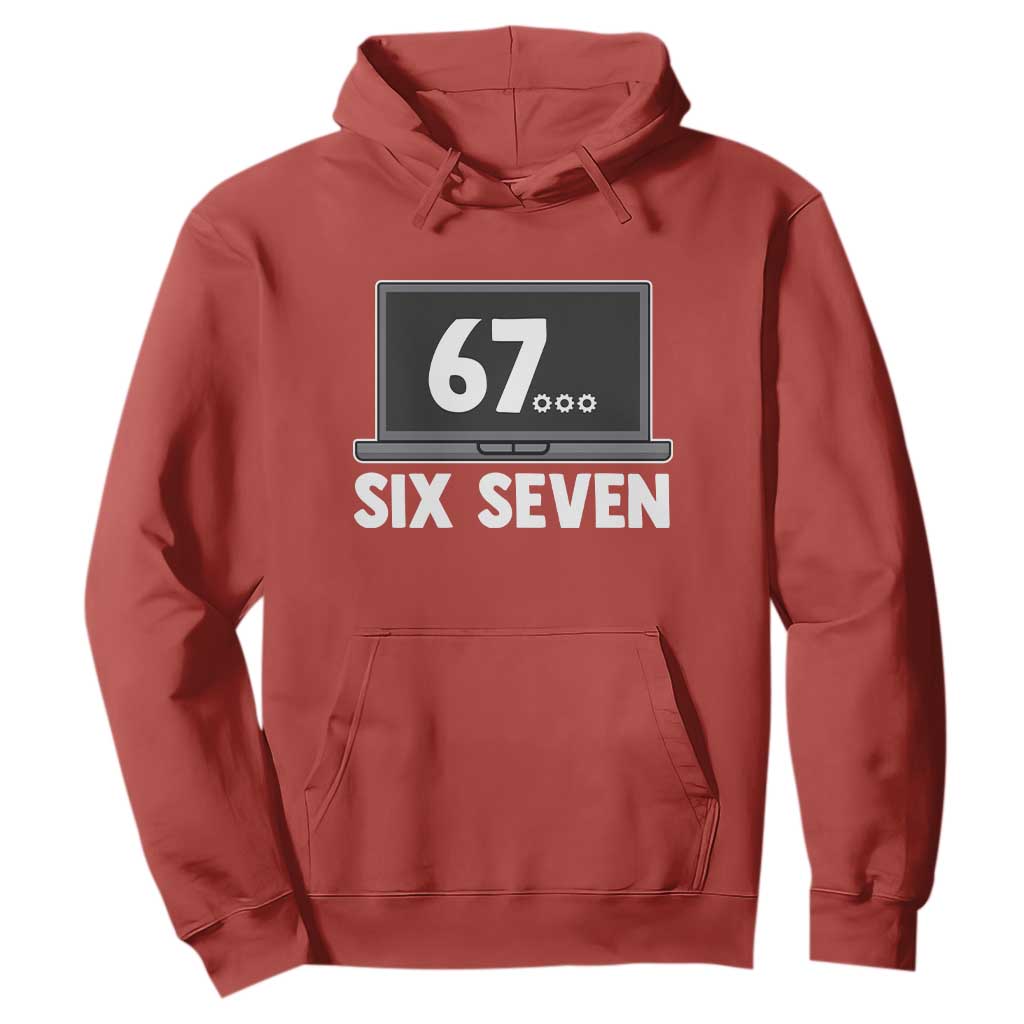 67 Six Seven Meme Hoodie Funny Tech Support TS14 Red Print Your Wear
