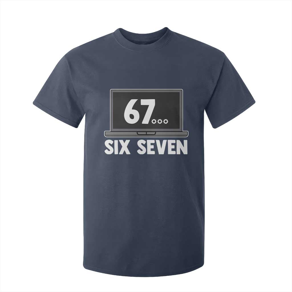 67 Six Seven Meme T Shirt For Kid Funny Tech Support TS14 Navy Print Your Wear