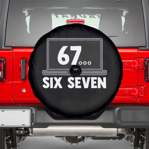 67 Six Seven Meme Spare Tire Cover Funny Tech Support TS14 Black Print Your Wear