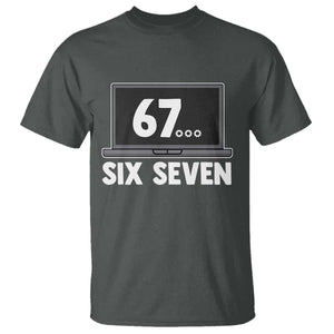 67 Six Seven Meme T Shirt Funny Tech Support TS14 Dark Heather Print Your Wear