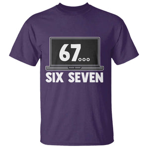 67 Six Seven Meme T Shirt Funny Tech Support TS14 Purple Print Your Wear