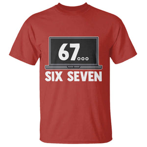 67 Six Seven Meme T Shirt Funny Tech Support TS14 Red Print Your Wear