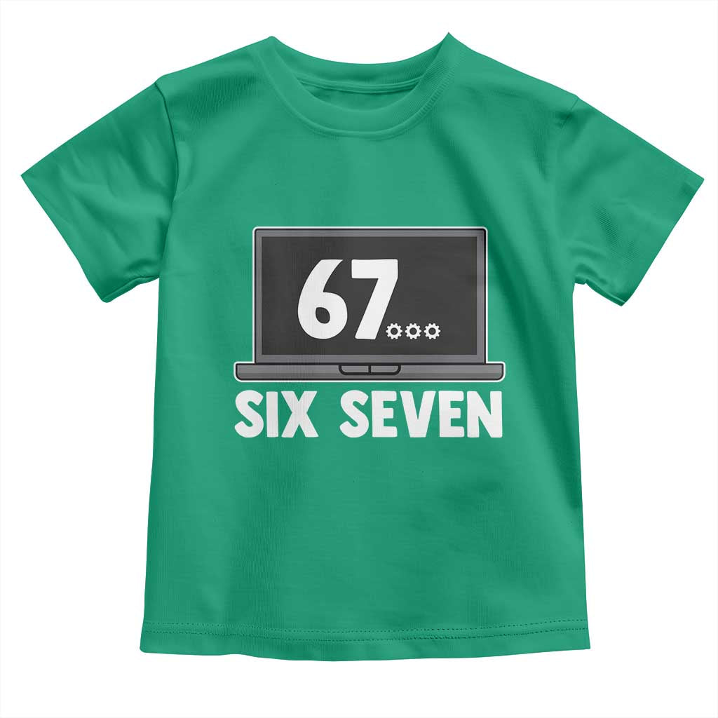 67 Six Seven Meme Toddler T Shirt Funny Tech Support TS14 Irish Green Print Your Wear