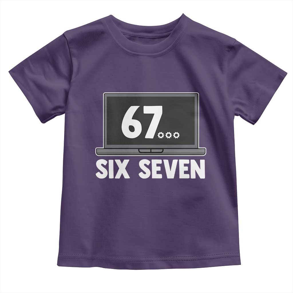 67 Six Seven Meme Toddler T Shirt Funny Tech Support TS14 Purple Print Your Wear