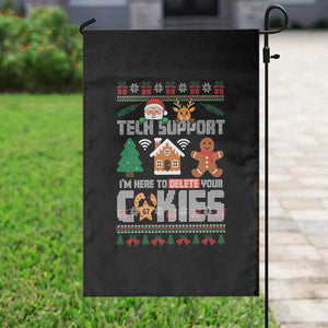 Funny Tech Support Christmas Garden Flag I Am Here To Delete Your Cookies TS14 Print Your Wear