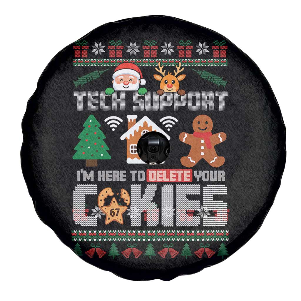 Funny Tech Support Christmas Spare Tire Cover I Am Here To Delete Your Cookies TS14 Print Your Wear