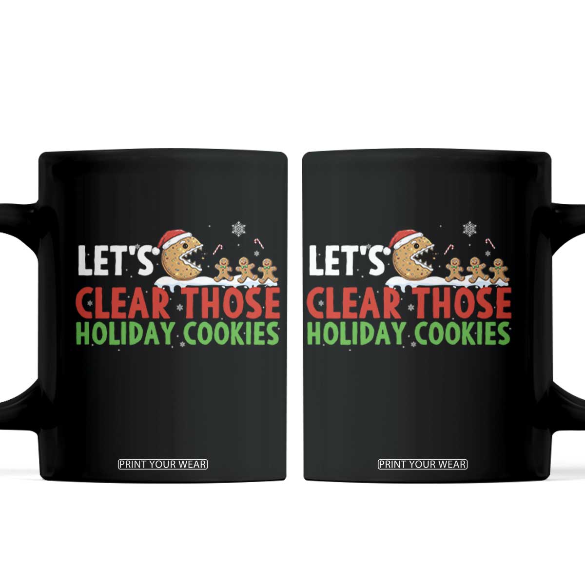Tech Support Christmas Coffee Mug Let Is Clear Those Holiday Cookies TS14 Black Print Your Wear