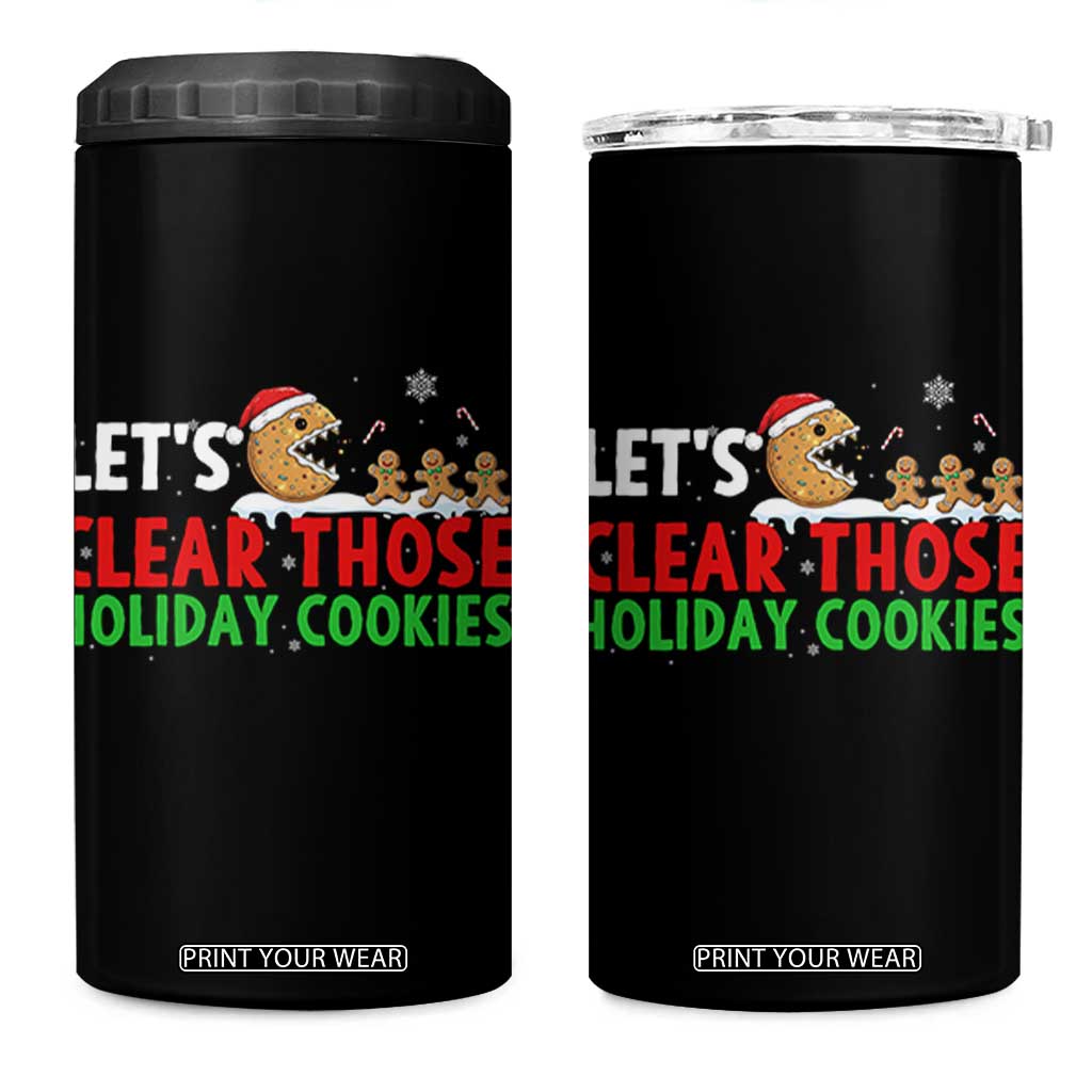 Tech Support Christmas 4 in 1 Can Cooler Tumbler Let Is Clear Those Holiday Cookies TS14 One Size: 16 oz Black Print Your Wear
