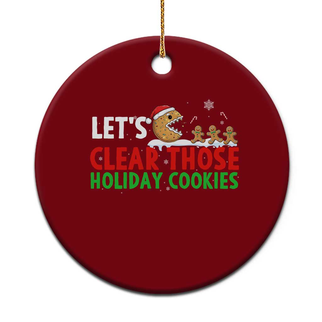 Tech Support Christmas Ceramic Ornament Let Is Clear Those Holiday Cookies TS14 1pc Red Print Your Wear