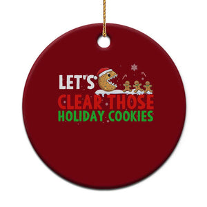 Tech Support Christmas Ceramic Ornament Let Is Clear Those Holiday Cookies TS14 1pc Red Print Your Wear