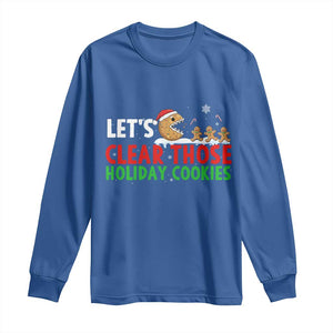 Tech Support Christmas Long Sleeve Shirt Let Is Clear Those Holiday Cookies TS14 Royal Blue Print Your Wear