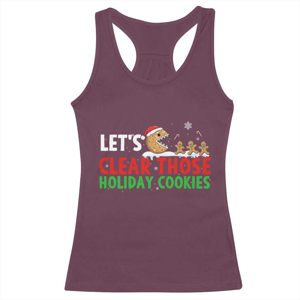 Tech Support Christmas Racerback Tank Top Let Is Clear Those Holiday Cookies TS14 Maroon Print Your Wear