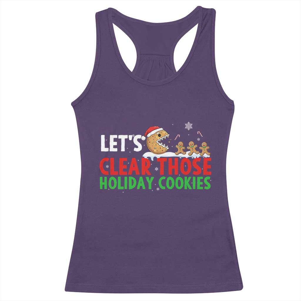 Tech Support Christmas Racerback Tank Top Let Is Clear Those Holiday Cookies TS14 Purple Print Your Wear