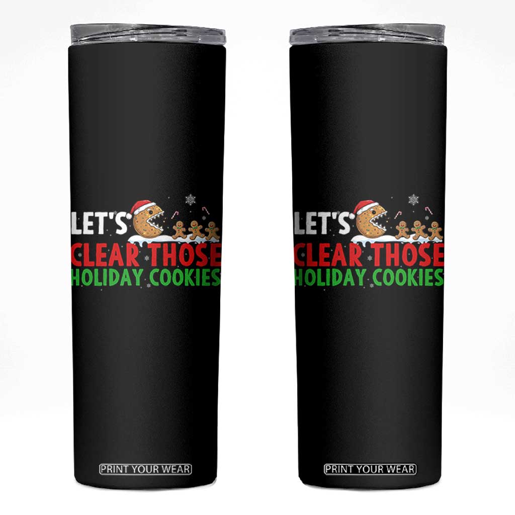 Tech Support Christmas Skinny Tumbler Let Is Clear Those Holiday Cookies TS14 Black Print Your Wear