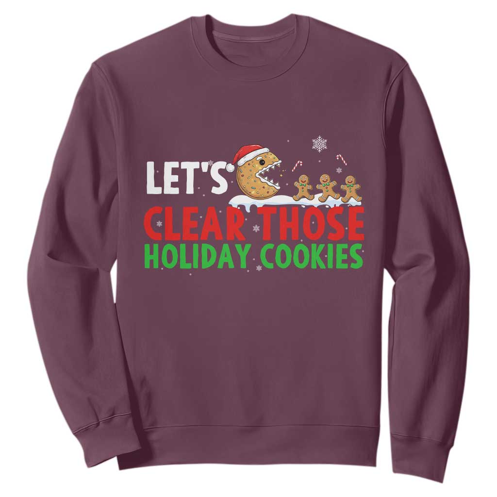Tech Support Christmas Sweatshirt Let Is Clear Those Holiday Cookies TS14 Maroon Print Your Wear