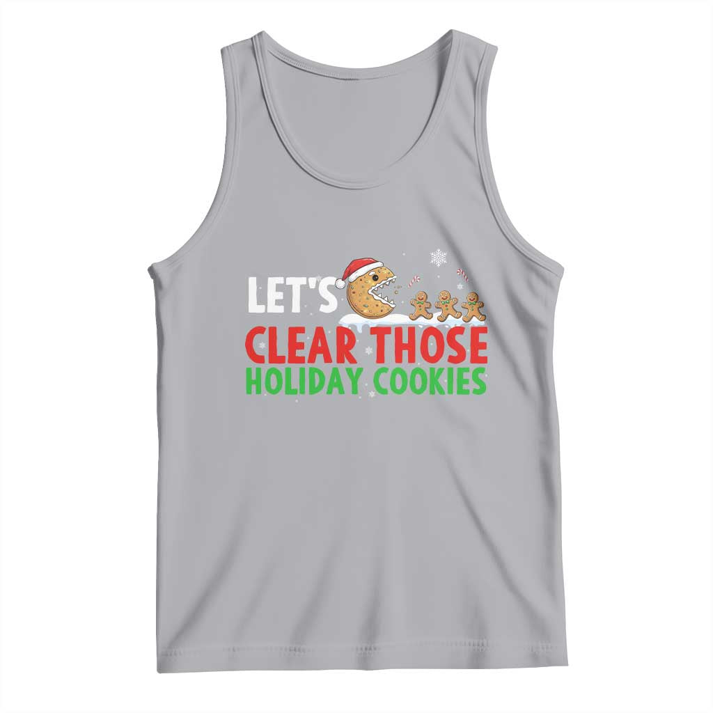 Tech Support Christmas Tank Top Let Is Clear Those Holiday Cookies TS14 Athletic Heather Print Your Wear