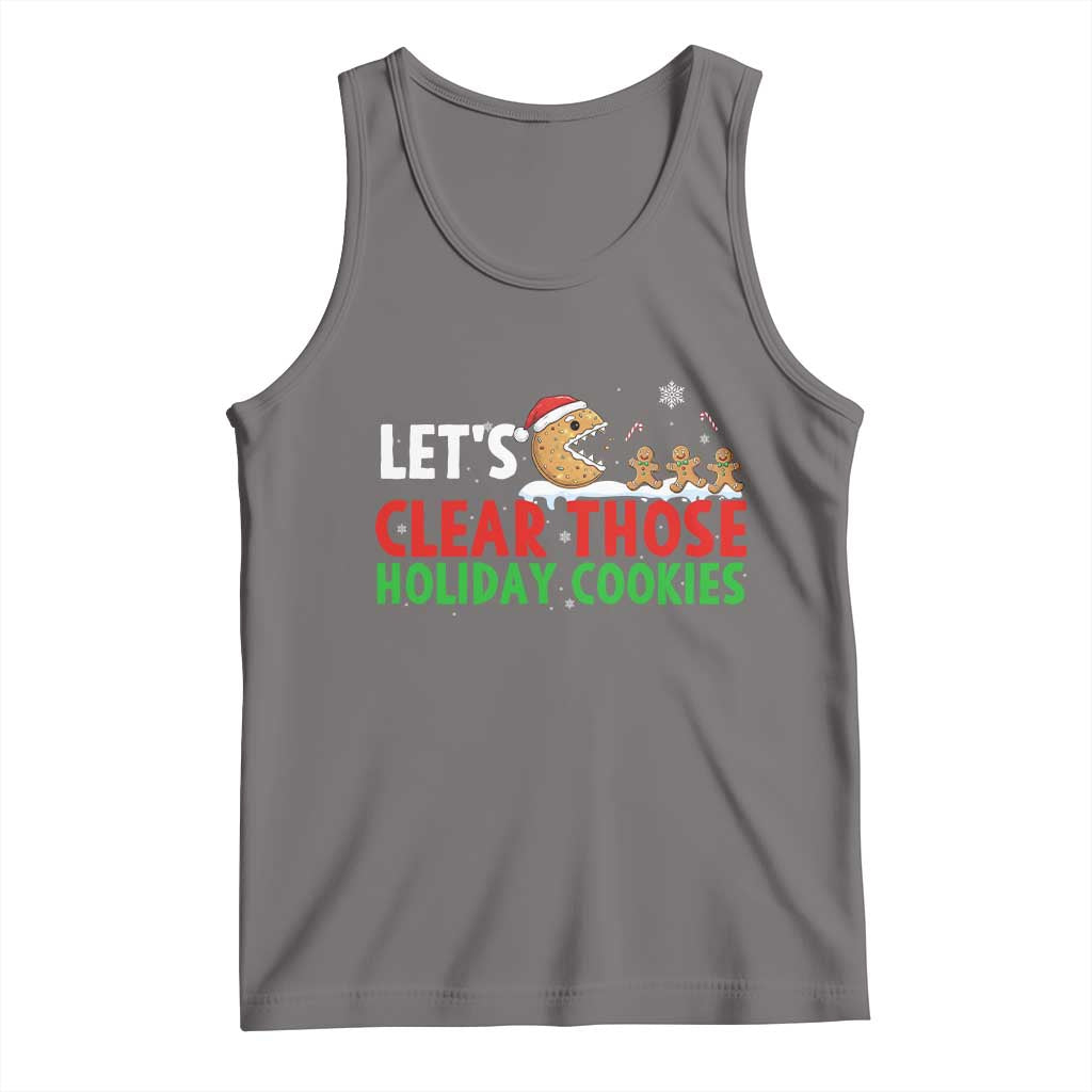 Tech Support Christmas Tank Top Let Is Clear Those Holiday Cookies TS14 Deep Heather Print Your Wear