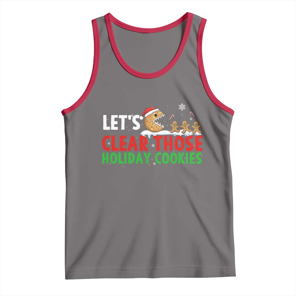 Tech Support Christmas Tank Top Let Is Clear Those Holiday Cookies TS14 Deep Heather Red Print Your Wear