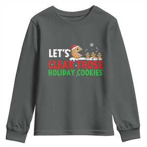 Tech Support Christmas Youth Sweatshirt Let Is Clear Those Holiday Cookies TS14 Dark Heather Print Your Wear