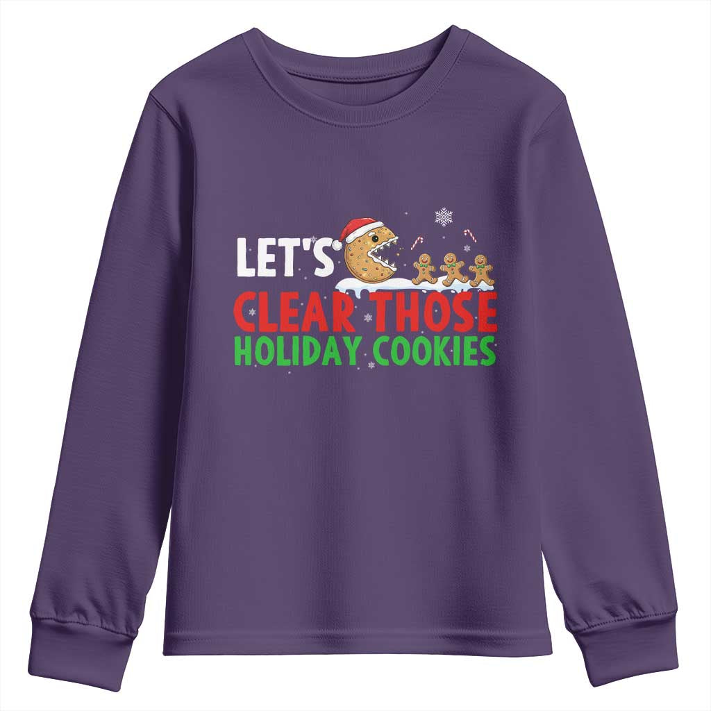 Tech Support Christmas Youth Sweatshirt Let Is Clear Those Holiday Cookies TS14 Purple Print Your Wear