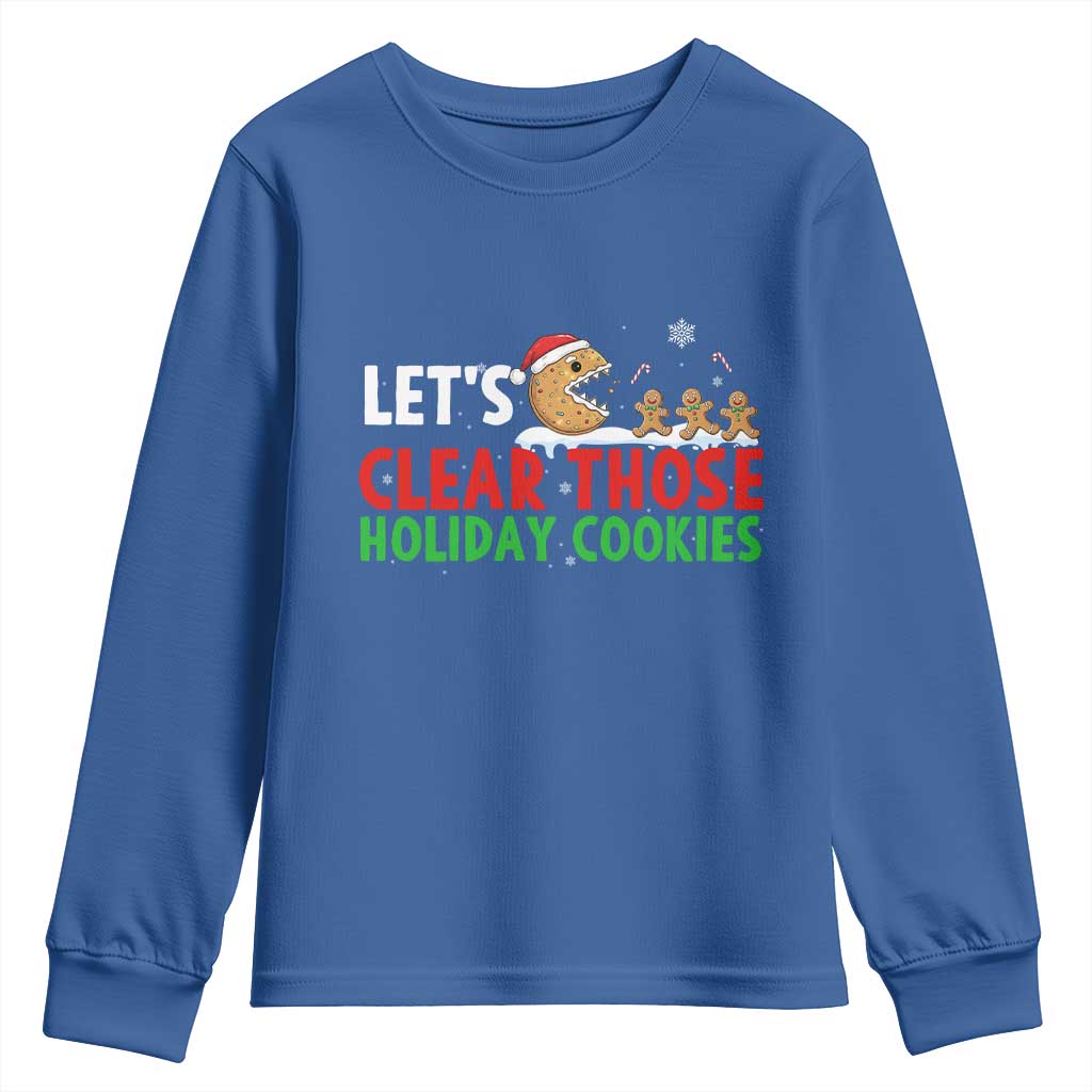 Tech Support Christmas Youth Sweatshirt Let Is Clear Those Holiday Cookies TS14 Royal Blue Print Your Wear