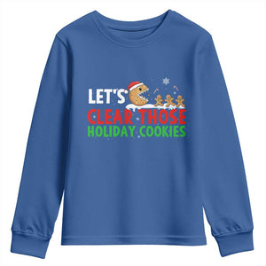 Tech Support Christmas Youth Sweatshirt Let Is Clear Those Holiday Cookies TS14 Royal Blue Print Your Wear