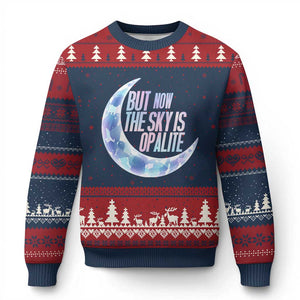 The Sky Is Opalite Moonstone Mystical Crystal Lover Ugly Christmas Sweater TS14 Navy Red Print Your Wear