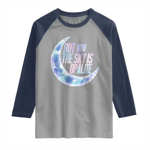 The Sky Is Opalite Moonstone Mystical Crystal Lover Raglan Shirt TS14 Sport Gray Navy Print Your Wear