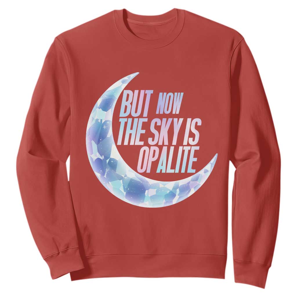 The Sky Is Opalite Moonstone Mystical Crystal Lover Sweatshirt TS14 Red Print Your Wear