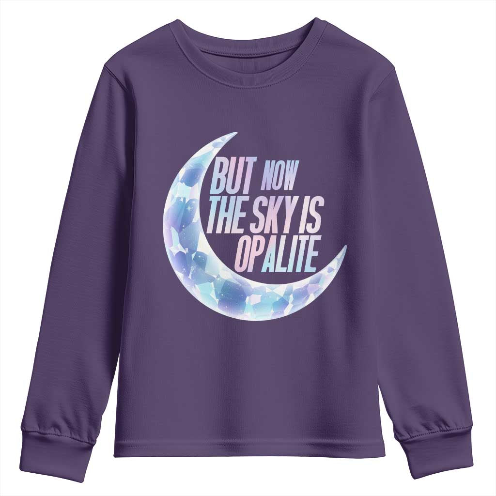 The Sky Is Opalite Moonstone Mystical Crystal Lover Youth Sweatshirt TS14 Purple Print Your Wear