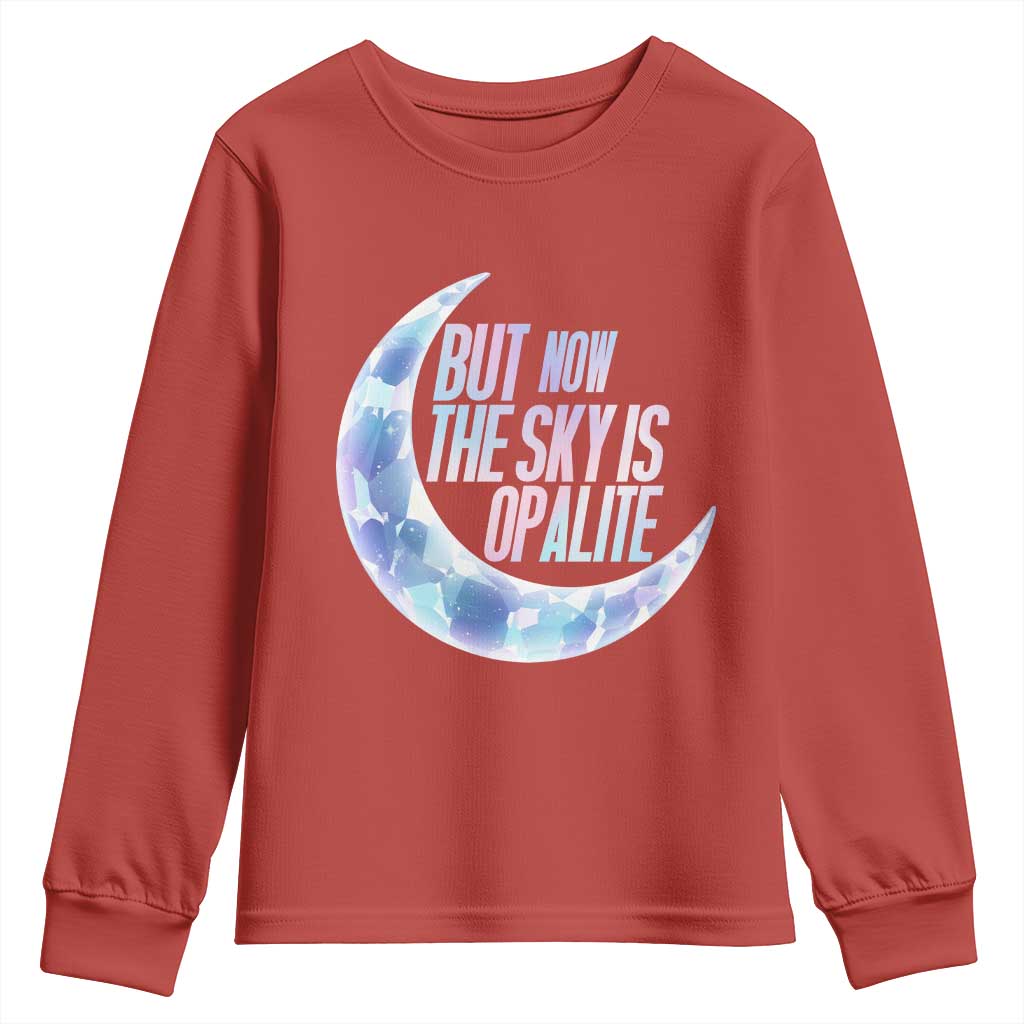 The Sky Is Opalite Moonstone Mystical Crystal Lover Youth Sweatshirt TS14 Red Print Your Wear