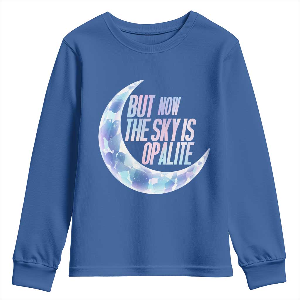The Sky Is Opalite Moonstone Mystical Crystal Lover Youth Sweatshirt TS14 Royal Blue Print Your Wear