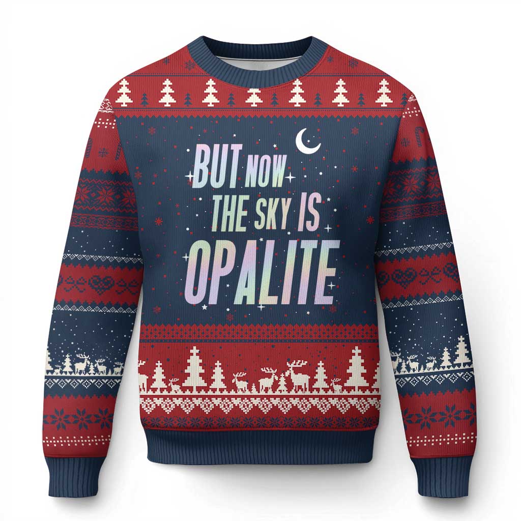 Opalite Costume Mystical Crystal Lover Ugly Christmas Sweater TS14 Navy Red Print Your Wear
