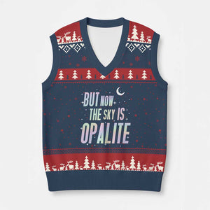 Opalite Costume Mystical Crystal Lover V-Neck Knit Sweater Vest TS14 Navy Red Print Your Wear