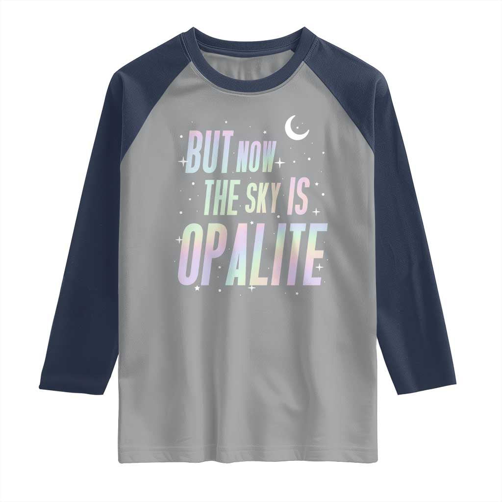 Opalite Costume Mystical Crystal Lover Raglan Shirt TS14 Sport Gray Navy Print Your Wear