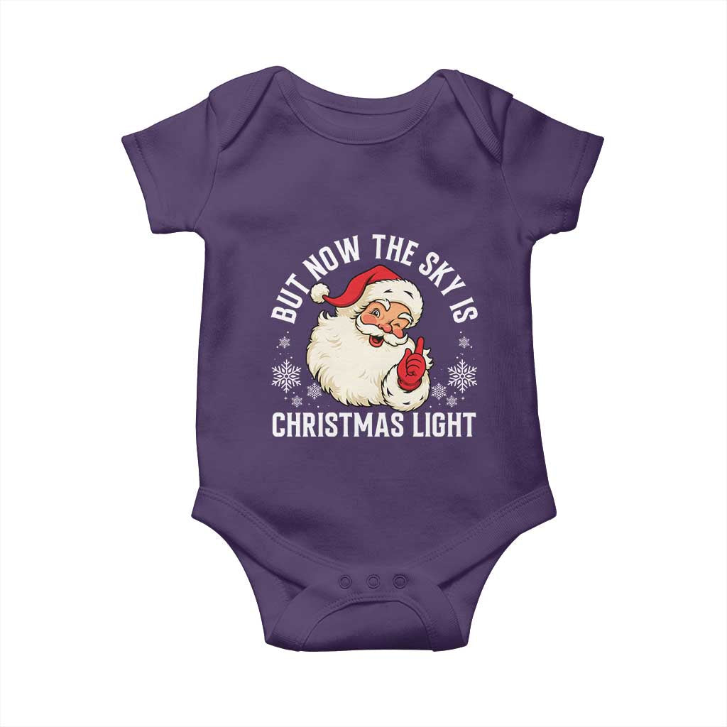 Santa Opalite Christmas Baby Onesie But Now The Sky Is Xmas Light TS14 Purple Print Your Wear