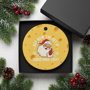 Santa Opalite Christmas Ceramic Ornament But Now The Sky Is Xmas Light TS14 1pc Yellow Cheese Print Your Wear