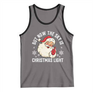Santa Opalite Christmas Tank Top But Now The Sky Is Xmas Light TS14 Deep Heather Black Print Your Wear