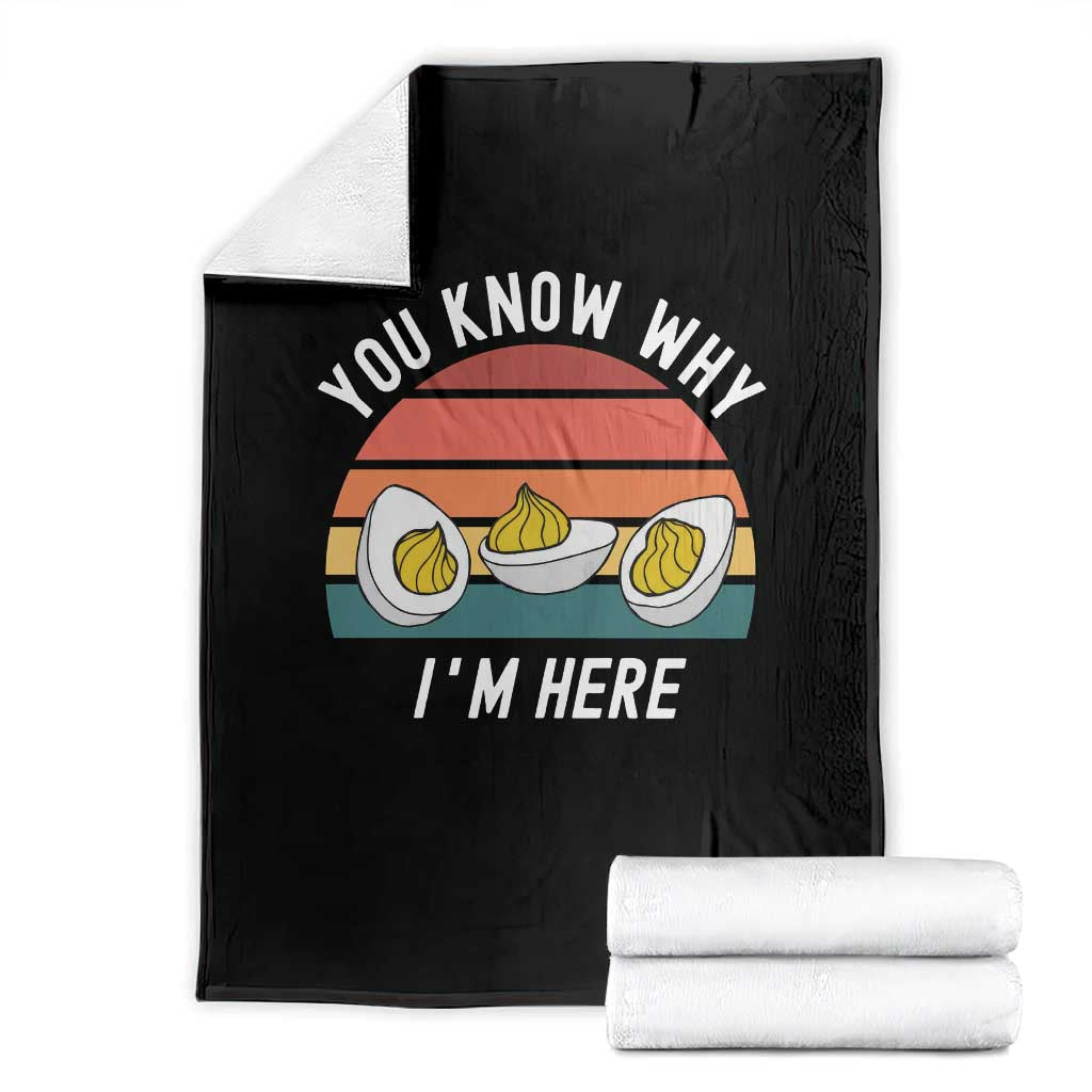 Funny Thanksgiving Dinner Throw Blanket You Know Why I Am Here TS14 Black Print Your Wear