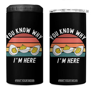 Funny Thanksgiving Dinner 4 in 1 Can Cooler Tumbler You Know Why I Am Here TS14 One Size: 16 oz Black Print Your Wear