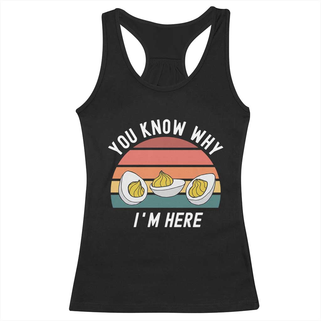 Funny Thanksgiving Dinner Racerback Tank Top You Know Why I Am Here TS14 Black Print Your Wear