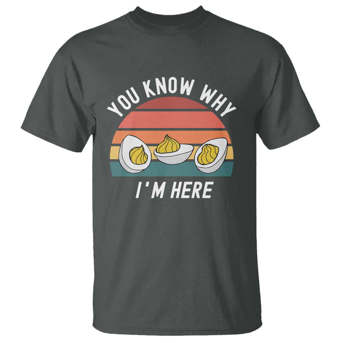 Funny Thanksgiving Dinner T Shirt You Know Why I Am Here TS14 Dark Heather Print Your Wear
