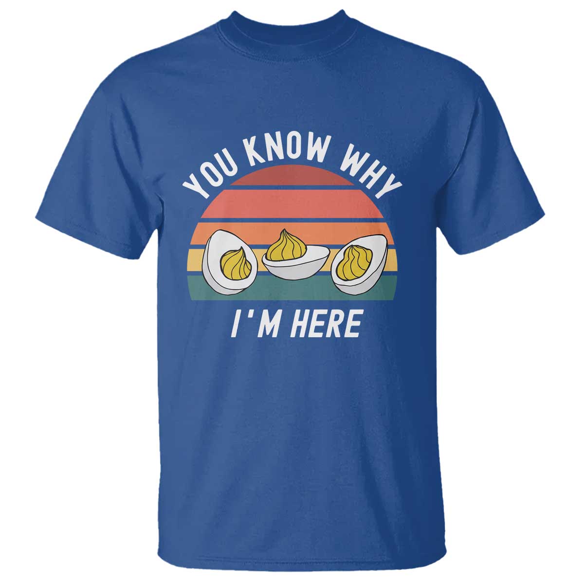 Funny Thanksgiving Dinner T Shirt You Know Why I Am Here TS14 Royal Blue Print Your Wear