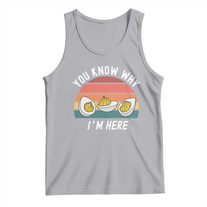 Funny Thanksgiving Dinner Tank Top You Know Why I Am Here TS14 Athletic Heather Print Your Wear