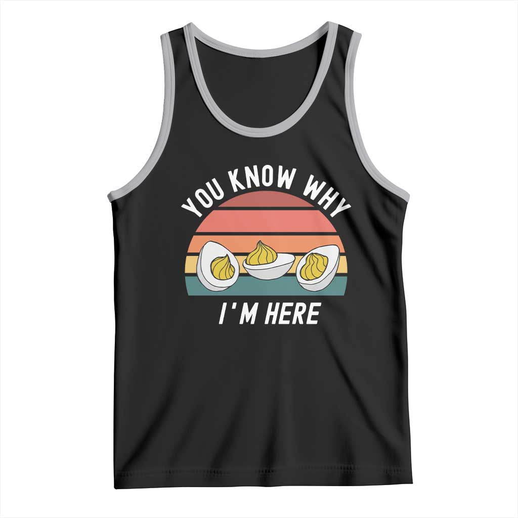 Funny Thanksgiving Dinner Tank Top You Know Why I Am Here TS14 Black Athletic Heather Print Your Wear