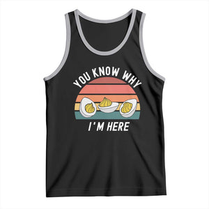 Funny Thanksgiving Dinner Tank Top You Know Why I Am Here TS14 Black Athletic Heather Print Your Wear